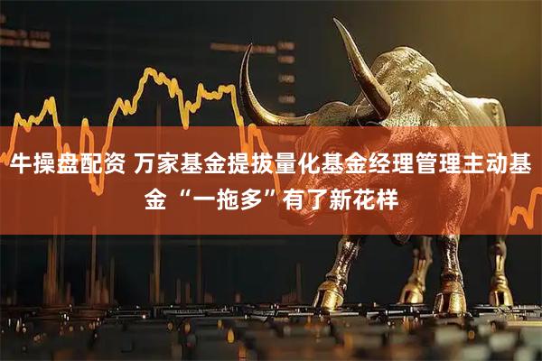 牛操盘配资 万家基金提拔量化基金经理管理主动基金 “一拖多”有了新花样