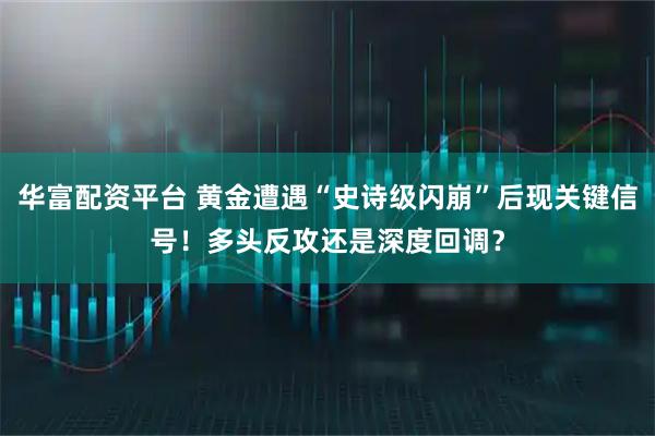 华富配资平台 黄金遭遇“史诗级闪崩”后现关键信号！多头反攻还是深度回调？